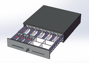 Tùy chỉnh tiền mặt đăng ký Máy RJ11 ngăn kéo tiền mặt cho hệ thống <span class=keywords><strong>POS</strong></span> trong siêu thị - Product Image 5