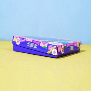 Hộp in ấn tùy chỉnh sang trọng nắp và cơ sở các tông màu trắng giấy Glossy Cmyk có thể gập lại sô cô la bao bì hộp với cửa sổ nhựa - Product Image 4