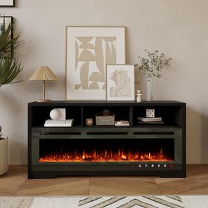 Soporte <span class=keywords><strong>de</strong></span> TV Rústico <span class=keywords><strong>de</strong></span> 55 Pulgadas con Chimenea Eléctrica <span class=keywords><strong>de</strong></span> 50 Pulgadas, Acabado <span class=keywords><strong>de</strong></span> Madera Envejecida a Mano, Calefacción <span class=keywords><strong>de</strong></span> 750W/1500W - Product Image 6