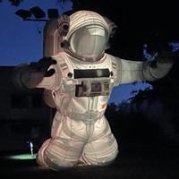 Costume de ballon d'astronaute géant gonflable de 4 m pour usage extérieur, modèle d'astronaute LED, personnage de dessin animé gonflable, mascotte