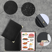 Porte-menu moderne en cuir PU fait main de qualité supérieure, couleur personnalisée, logo personnalisé, portable, pour restaurant, hôtel, bar, café, cadeaux