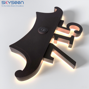SKYSEEN personnalisé illuminé numéro de chambre signes 3D Cube sonnette acrylique lettre rétro-éclairé LED signe <span class=keywords><strong>pour</strong></span> la maison et les hôtels/appartements - Product Image 5