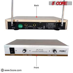DB 5-Core 2-Channel Wireless <b>Mini</b> Microfono Inalambricos 2-Headset Portable Mic with Receiver WM 301 HH - Product Image 5