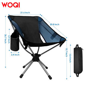 Silla Plegable Tipo Luna Woqi de 21.6x20.8x26.7 Pulgadas, Silla de Playa Portátil con Portavasos, Silla Ligera para Acampar al Aire Libre - Product Image 1