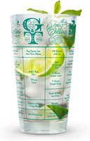 Shaker à cocktails Fred Premium moderne, réutilisable, compatible lave-vaisselle, écologique, en verre, 8 pièces, capacité 500 ml, type Boston, pour les soirées gin