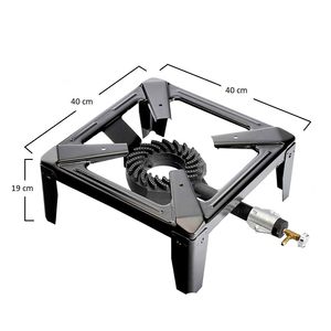 Set Fornello a Gas con Riduttore di Pressione Variabile, Bruciatore da 170mm, Regolatore di Fiamma in Ghisa per Campeggio - Product Image 2