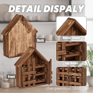 Wooden Chicken Coop Egg Storage Rack 3 Tier Fresh Keeping <b>Kitchen</b> Organizer - Product Image 3