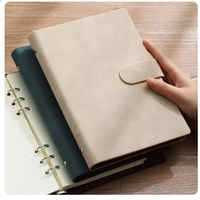 XIWAN A5 cahier d'affaires à couverture rigide reliure à 6 anneaux couverture magnétique en cuir PU bloc-notes à feuilles mobiles Journal Logo personnalisé pour