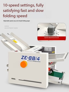 Machine à plier le papier réglable avec cadre en tôle métallique pour l'insertion de livrets et le pliage d'instructions - Product Image 5