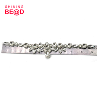 Mode Cristal Strass Coupe Robe De Mariée Décoration pour Robes De Mariée Vêtement Applique Garniture