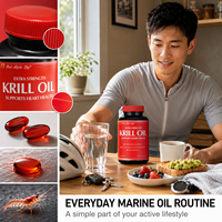 Huile de Krill Antarctique Extra Forte en Gélules Molles, Soutien Cardiovasculaire et Articulaire