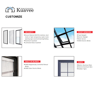Fenêtres et Portes Coulissantes Pliantes pour Locaux Commerciaux, Accessoires pour Fenêtres en Aluminium, Profilés en Aluminium Noirs pour Fenêtres - Product Image 6