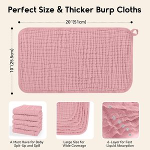 <strong>Burp</strong> <strong>Cloths</strong> For Baby <strong>Girls</strong> Organic Cotton Large <strong>Burp</strong> Clothes Extra Absorbent Soft Burping Rags Spit Up <strong>Cloth</strong> Sets For Newborns