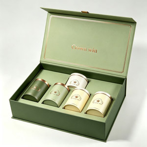 Caja de Regalo Magnética de Cartón con Logotipo Personalizado, Caja de Papel para Té con Impresión Personalizada, Caja para Té de la Tarde con Inserto de EVA - Product Image 1