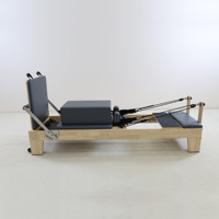 Machine de Pilates Reformer en bois de chêne certifiée CE, réglable, durable, multifonctionnelle, pour studio de Pilates et fitness à domicile