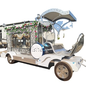 Chariot funéraire attrayant en argent de luxe pour le transport spécial dans les cérémonies - Product Image 3