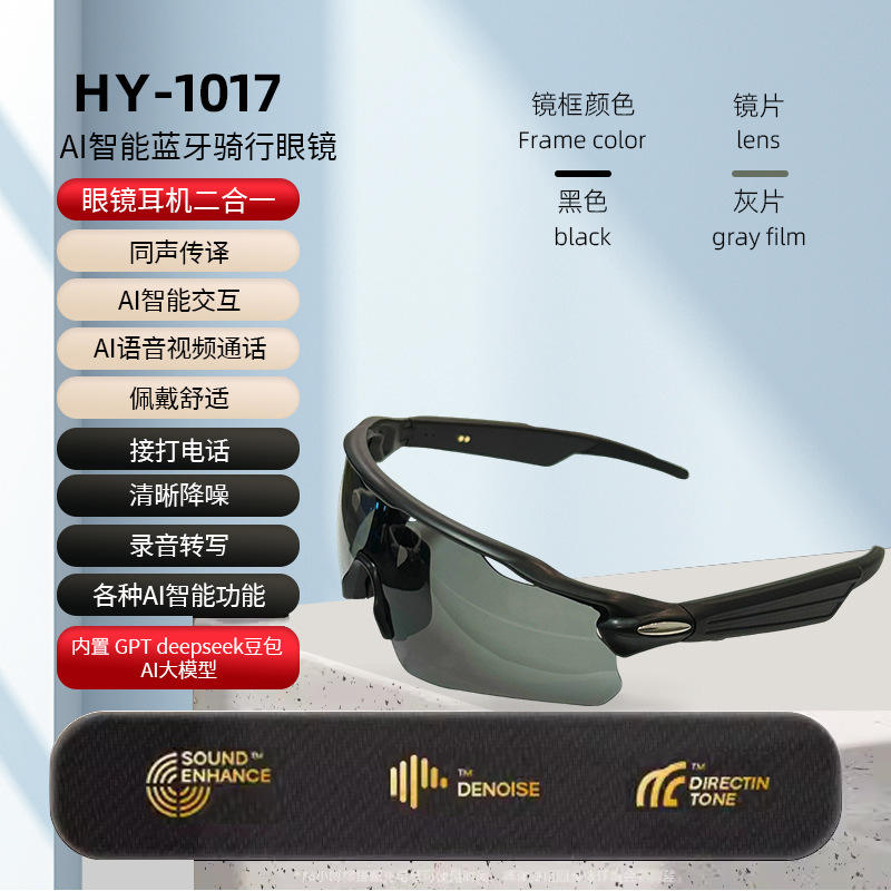 Hy-1017 กรอบดำ ฟิล์มเทา-การ์ดแปล AI