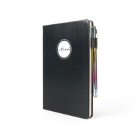 Carnet de notes à points, journal personnalisé 2026, carnet noir, quotidien non daté, en cuir, pour l'école, le bureau, les objectifs des étudiants, planificateur