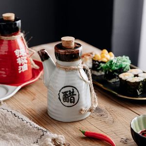 Distributeur de vinaigre d'huile <span class=keywords><strong>en</strong></span> céramique de style japonais Sauce soja Sirop Cruet Bouteille Condiment liquide Pots <span class=keywords><strong>en</strong></span> porcelaine avec <span class=keywords><strong>bouchon</strong></span> <span class=keywords><strong>en</strong></span> liège - Product Image 6