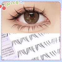 Cils inférieurs synthétiques Polaris sans colle, à tige transparente, style papillon, faux cils réalistes auto-adhésifs pour filles