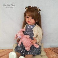 Poupée Bébé Reborn Bonnie en Silicone Vinyle Plein Corps, 18 Pouces, Nouveau-né, Réaliste, Poupée Fille Tout-Petit Debout, Princesse