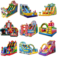 Château gonflable avec trampoline et toboggan pour enfants, idéal pour les événements scolaires, les fêtes et la location commerciale - Direct Usine