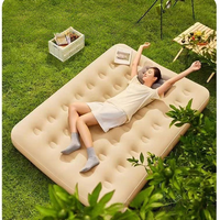 Matelas Gonflable Automatique Épais en Flocage pour Camping Extérieur, Lit Double Gonflable pour Nuitée au Sol, Canapé de Sieste