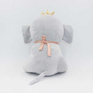 Peluche de elefante personalizado, peluche suave con corona - Product Image 4