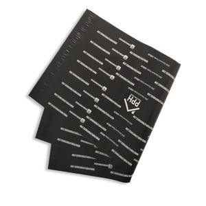 Bolsas negras de mensajería recicladas impresas personalizadas, venta al por mayor - Product Image 4