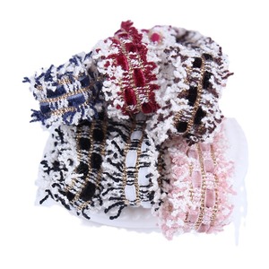 Diadema Coreana de Lujo con Lazo, 100% Poliéster, Estampado de Lámina Plateada, Producción Original, Estilo Pequeño Xiang Wind, Disponible en <span class=keywords><strong>Taobao</strong></span> - Product Image 1