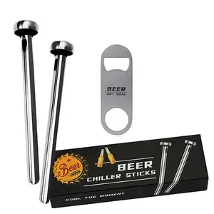 Beer Chiller Disco Sticks Stainless Steel Beer Chill Cooling Stick Drink  Cooler Disco Stick Box Packaging Free By DHL From Huacheng01, $3.55