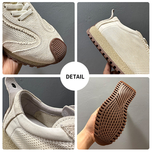 รองเท้าผ้าใบผู้ชาย WUJItex La Cinquieme Saison หนังแท้แบบโปร่ง สไตล์เรโทร <span class=keywords><strong>Airwalk</strong></span> ใส่สบาย ระบายอากาศได้ดี พื้นนุ่ม ใส่ได้ทุกวัน จากประเทศจีน - Product Image 4
