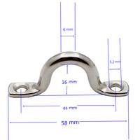 Paslanmaz çelik 304 316 tel göz kayışı yat yay kolu u-şekilli eyer kambur 4mm-10mm marin donanımı aksesuarları satılık