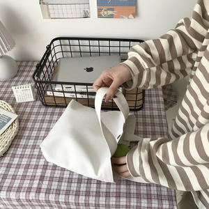 Vente en gros de produits recyclés <span class=keywords><strong>Mini</strong></span> sac fourre-tout en coton Shopping quotidien grand sac à main à bandoulière personnalisé sac fourre-tout en toile - Product Image 5