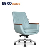 Fauteuil de bureau ergonomique en cuir EGROspace, moderne et populaire, pour direction, réception et salle d'attente, pivotant et inclinable