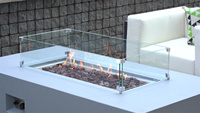 Réservoir de gaz propane et de gaz propane résistant aux intempéries certifié de 50000 à 65000 BTU à l'intérieur d'une table de feu moderne pour le patio et la vie en plein air