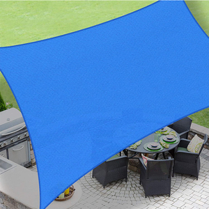 Toldo de Sombra para Jardín Exterior Azul, Protección Solar y Contra el Viento, 6x6m - Product Image 5
