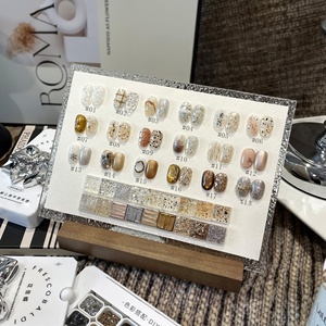 Gel para Uñas al por Mayor Estilo Antiguo Sin Limpieza, Mini Gel de 2g con Lentejuelas de Diamante Roto Platino y Logotipo Personalizado - Product Image 1