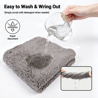 Toalla de Pulido de Microfibra de Alta Absorción CE Plush 500 GSM 70/30, Paños de Limpieza sin Bordes 40x40 para Secado de Coches