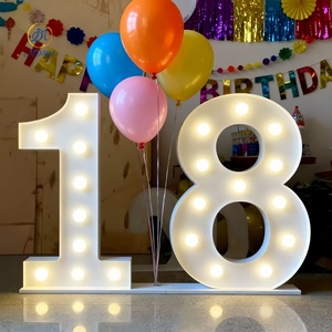 Letra 3D <span class=keywords><strong>de</strong></span> Metal <span class=keywords><strong>de</strong></span> 4 pies con Efecto Óptico <span class=keywords><strong>de</strong></span> Ilusión <span class=keywords><strong>de</strong></span> Abismo, Espejo Infinito para Cumpleaños, Bodas, Fiestas y Eventos - Product Image 3