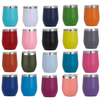 Gobelet isotherme à double paroi en acier inoxydable, forme d'œuf, design classique, mug thermique de Noël avec couvercle pour le camping