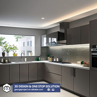 Projet de villa Brisbane Ensemble d'armoires d'îlot de cuisine chic et rustique écologique Meubles de cuisine design pour toute la maison