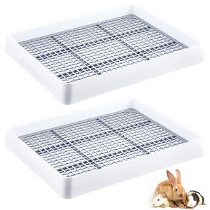 Grand bac à litière Lapin Petit Animal Coin Pot Trainer Box Cochon d'Inde Formation Pan Cage Plateau de Toilette - Product Image 2