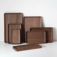 Plateau en bois massif classique multifonctionnel, forme rectangulaire, pour fruits, fromages, en-cas, rangement facile, durable, écologique