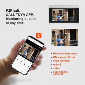 TYSH-Videoportero Tuya para Villa, videoportero con WiFi, 4 apartamentos, sistema de intercomunicación, resolución 1080P, detección de movimiento de acero inoxidable - Product Image 2