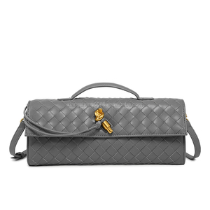 Thời Trang Cổ Điển Phụ Nữ Dệt Ly Hợp Túi PU Da Phụ Nữ Túi Xách Tay Chất Lượng Cao Ánh Sáng Thương Hiệu Phụ Nữ Sang Trọng Xử Lý Túi Xách - Product Image 3