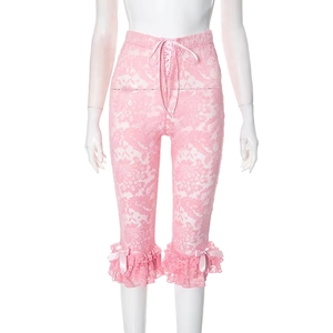 PEEQI Completo <span class=keywords><strong>Donna</strong></span> Due Pezzi Top Corto Leopardato e Shorts in Pizzo Sexy Vintage Stile Y2K Estate 2025 Abbigliamento Femminile - Product Image 4