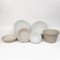 Bol jetable biodégradable personnalisé en bagasse de canne à sucre authentique, 24 oz, pour fêtes, avec logo personnalisé