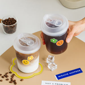 Vaso de plástico PP desechable de una sola pared con tapa transparente para café, bebidas frías, té de la leche y refrescos para uso doméstico y alimentario - Product Image 3