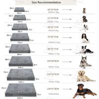 Lit pour chien en mousse à mémoire de forme orthopédique, grand matelas pour animaux de compagnie avec housse amovible et lavable, lit pour chien luxueux et confortable